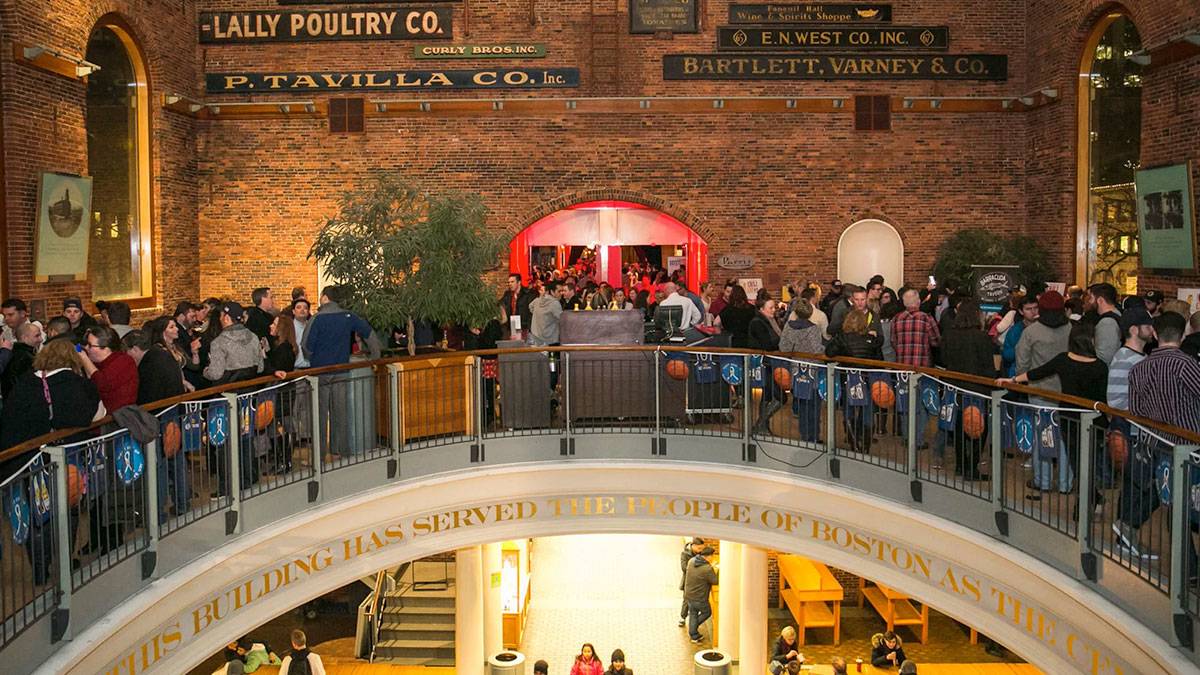 interior view of Faneuil Hall Marketplace in Boston Massachusetts
